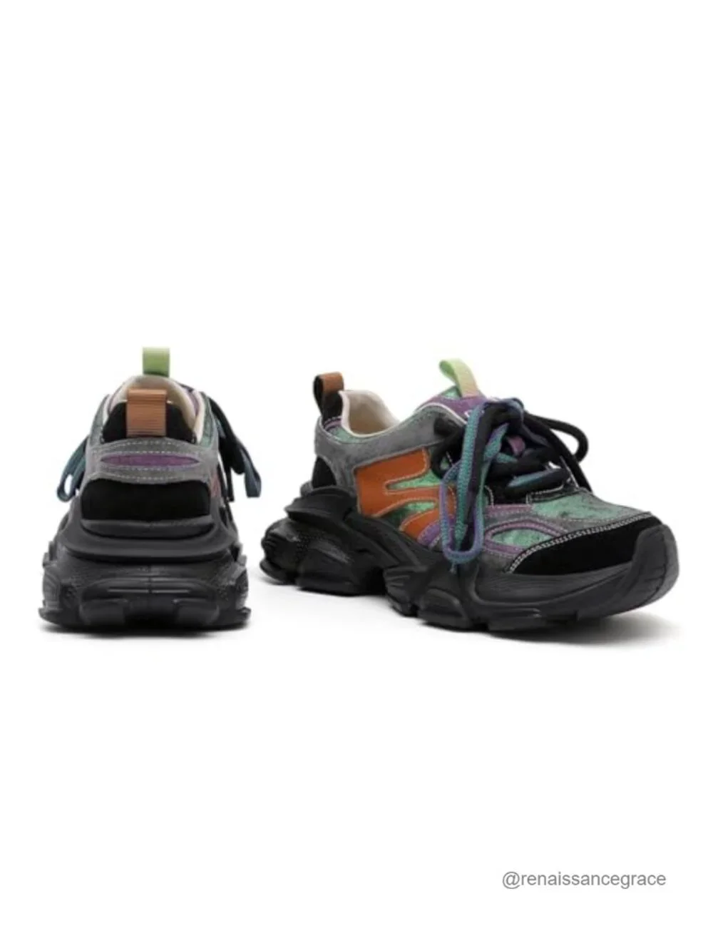 Women's Chunky Platform Comfort Orthopedic Wedge Walking Shoes Fashion Lace Up